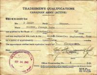 Joe Rooney's Tradesmen's Qualification