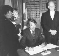 Bennett being sworn in