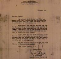 John Watson, United States Army Letter