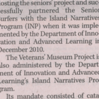 Island Narratives Program; Publicity