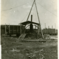 Une cabane en construction