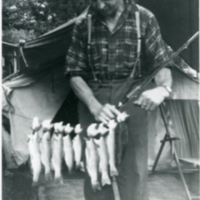 Un homme et des poissons