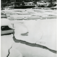 Une rivière avec des maisons sur le côté