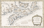 Carte de l'Accadie et Pais Voisins pour servir a l'Histoire Generale des Voyages: Par M.B.Ing de la Marine