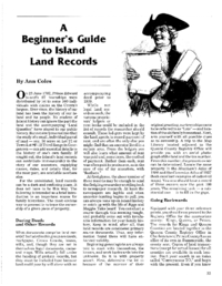 A Beginner's Guide to Island Land Records