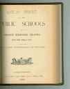 01 Title Page of the Annual Report on the Public Schools of Prince Edward Island for the year 1894