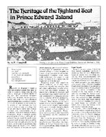 The Heritage of the Highland Scot in Prince Edward Island