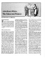 John Henry White, the Unknown Printer