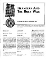 Islanders and the Boer War