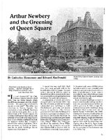 Arthur Newbery and the Greening of Green Square