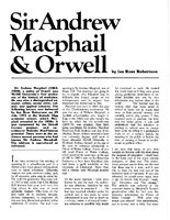 Sir Andrew Macphail and Orwell