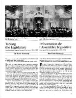 Tabling the Legislature