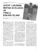 Guest Children: British Evacuees on Prince Edward Island
