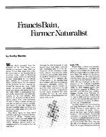 Francis Bain, Farmer Naturalist